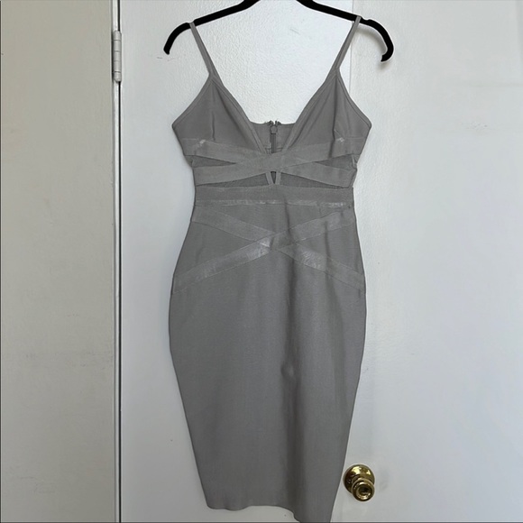 Missguided Dresses & Skirts - BOGO FREE!* Missguided Grey Bandage Dress (*lowest priced item free)